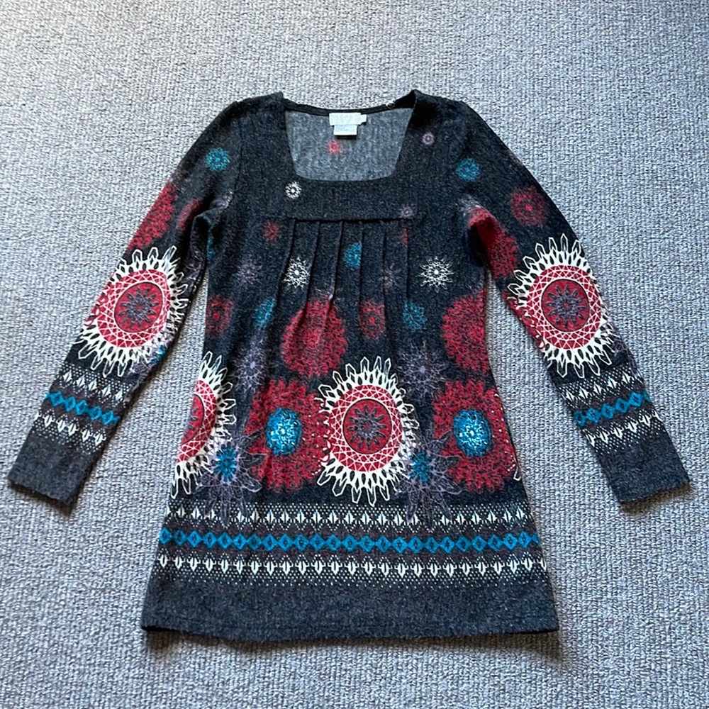 Evereve Knit Long Sleeved Knit Tunic Dress by Adore small